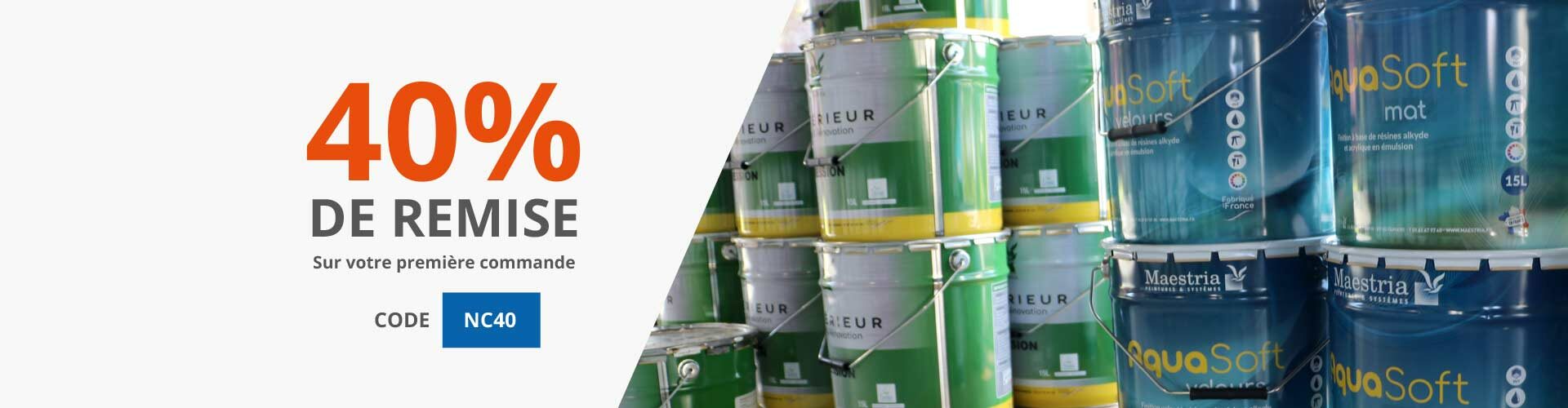 40% de remise sur votre première commande