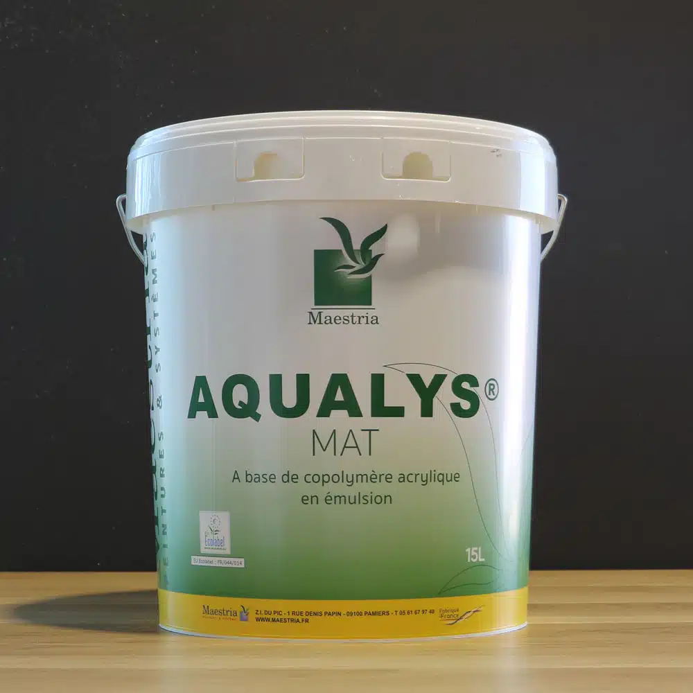 Pot de peinture Maestria Aqualys Mat blanc 15 litres