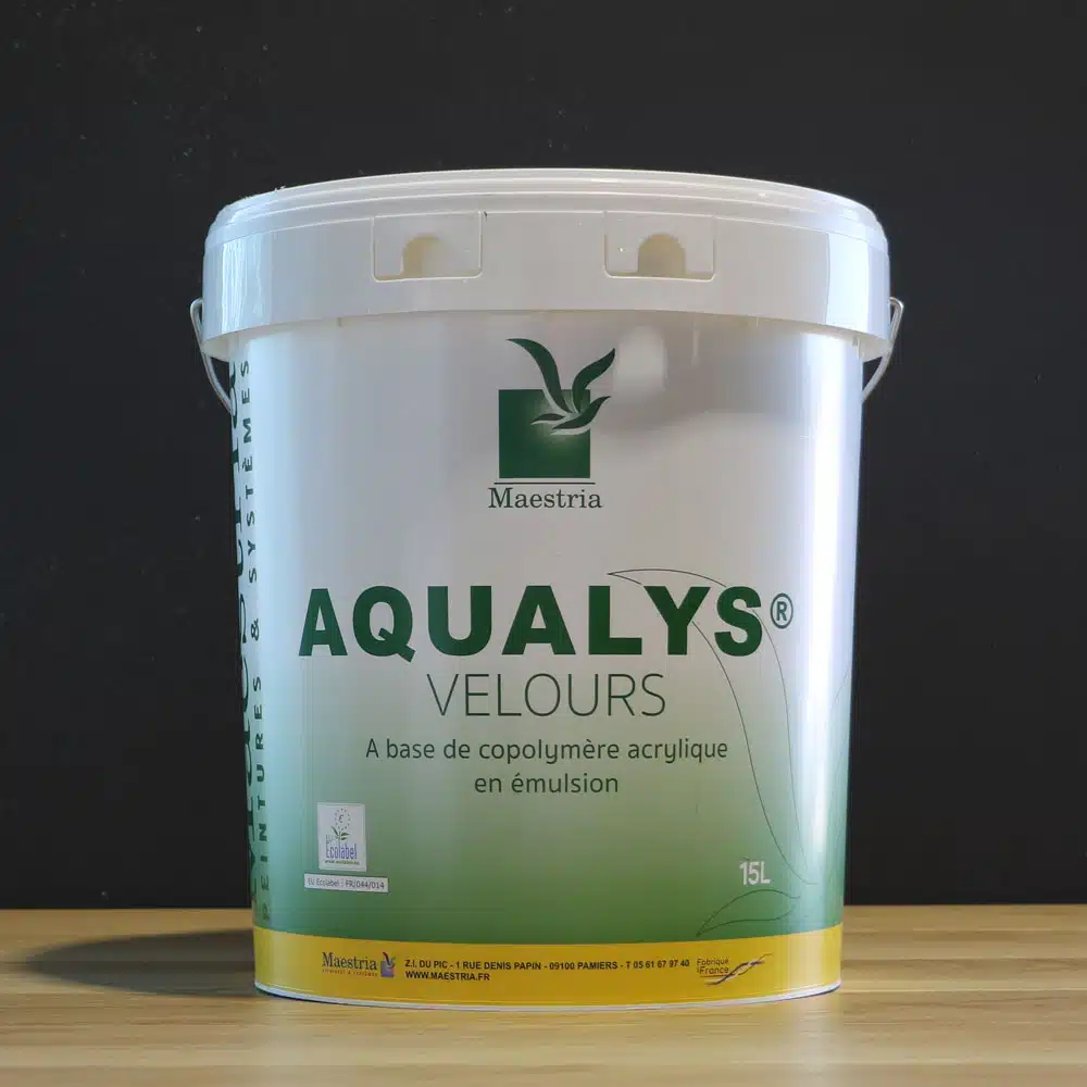 Pot de peinture Maestria Aqualys Velours blanc 15 litres