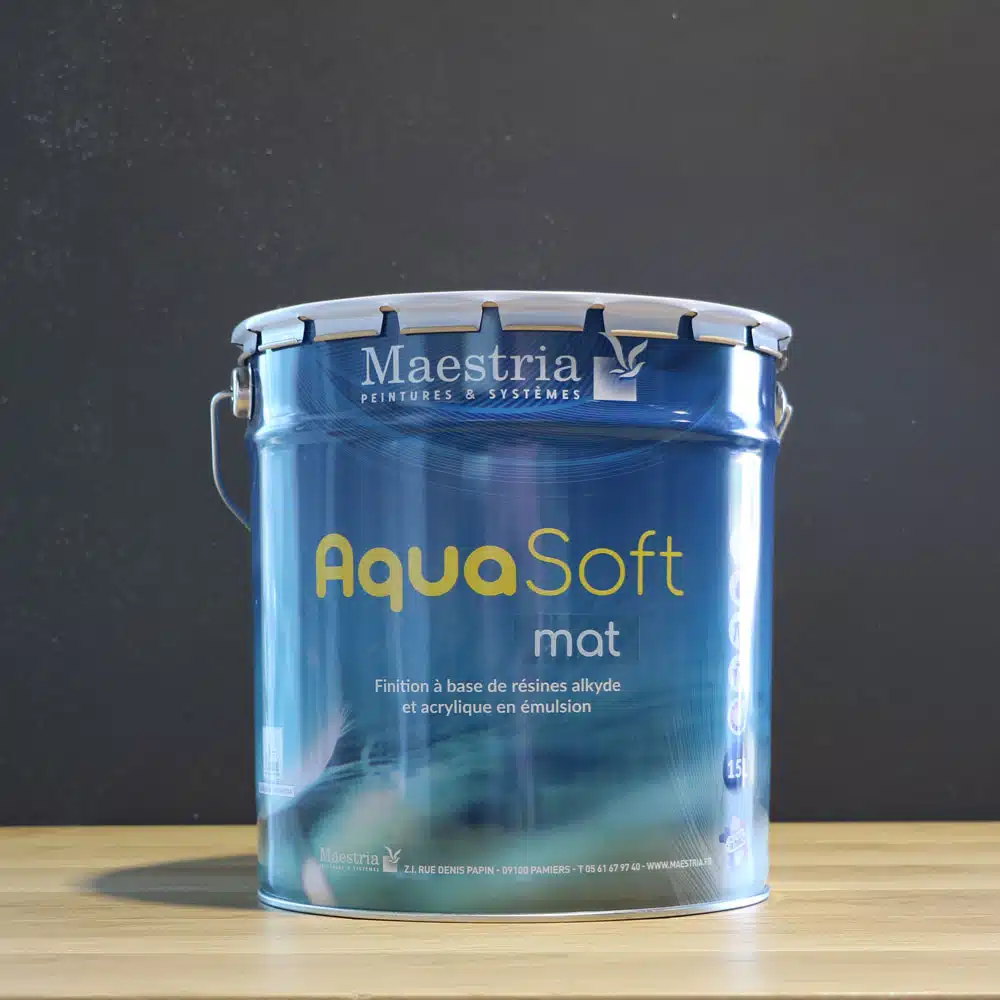 Pot de peinture Maestria Aquasoft Mat blanc 15 litres