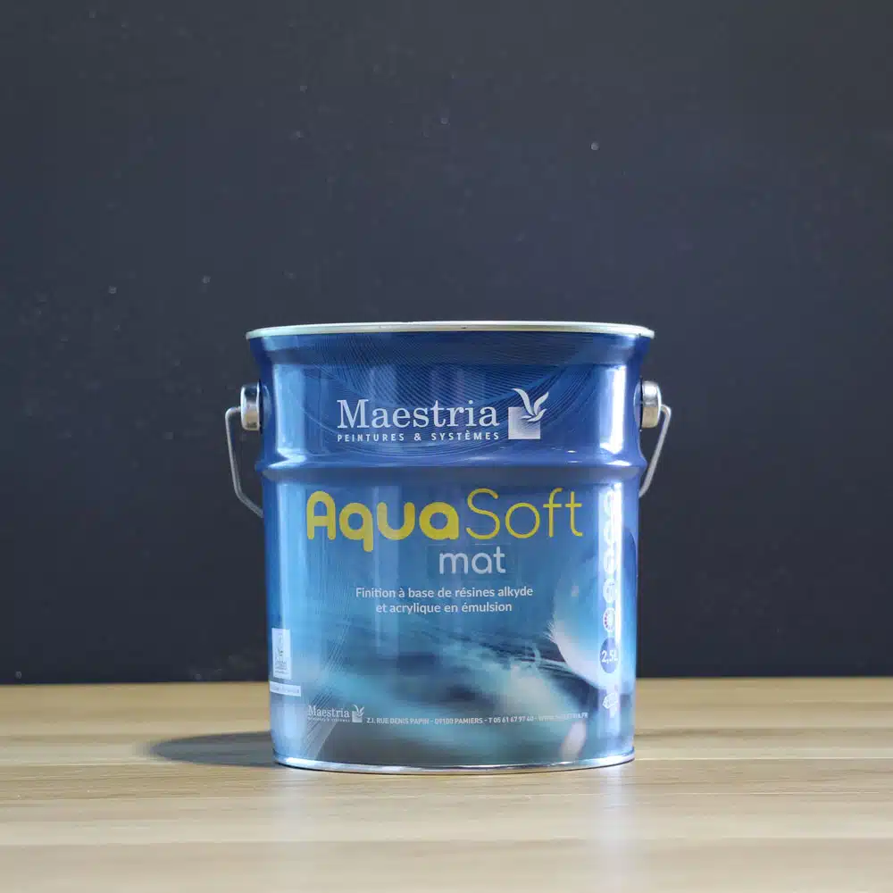 Pot de peinture Maestria Aquasoft Mat blanc 2,5 litres