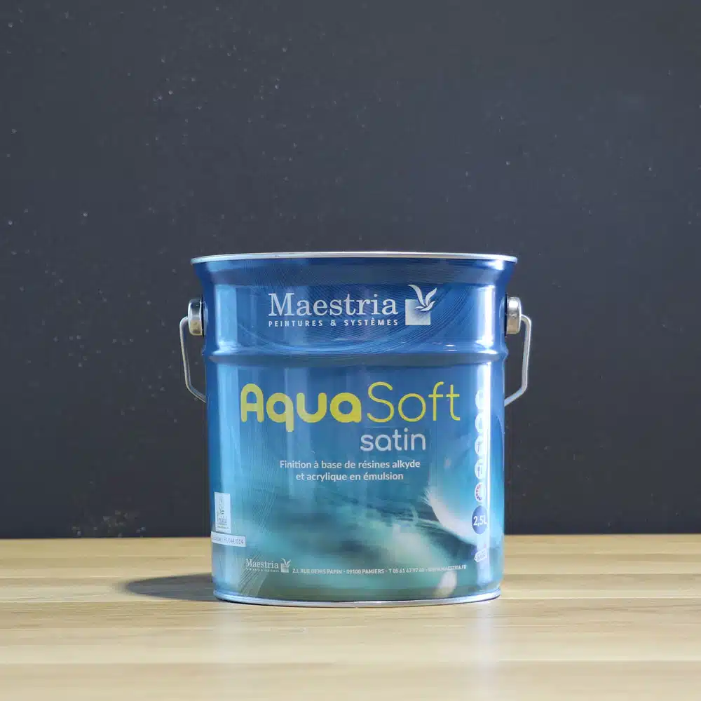 Pot de peinture Maestria Aquasoft Satin blanc 2,5 litres