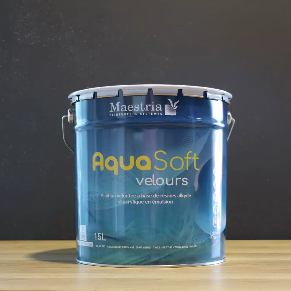 Pot de peinture Maestria Aquasoft Velours blanc 15 litres