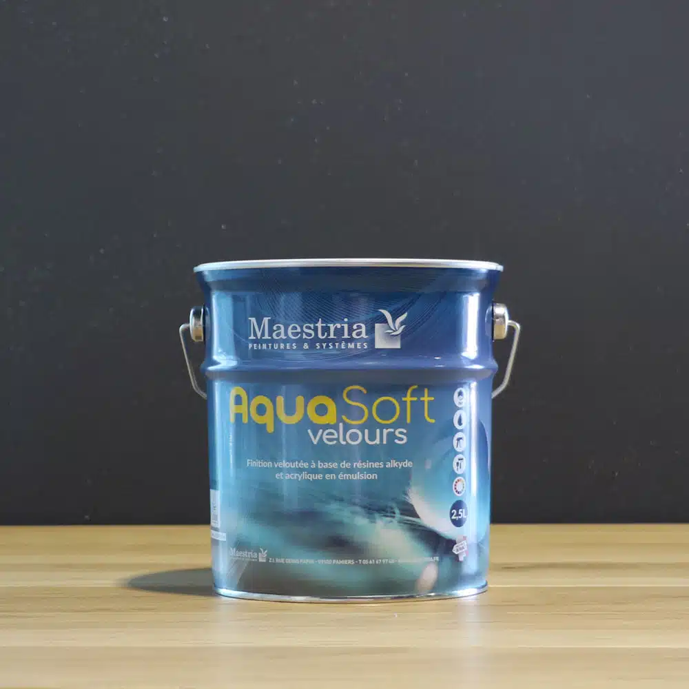 Pot de peinture Maestria Aquasoft Velours blanc 2,5 litres