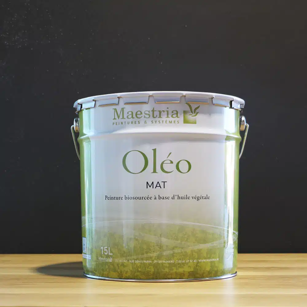 Pot de peinture biosourcée Maestria Oléo Mat blanc 15 litres