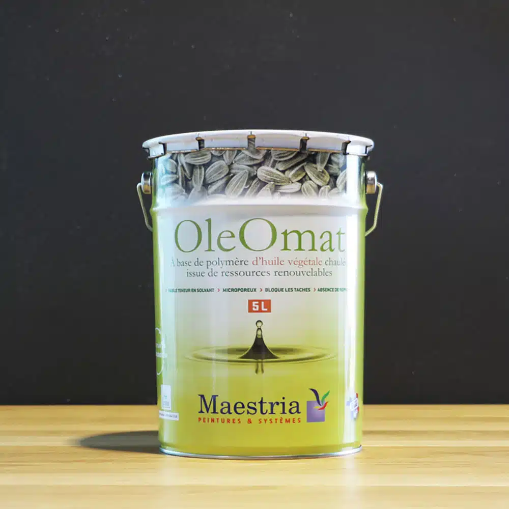 Pot de peinture biosourcée Maestria Oléo Mat blanc 5 litres