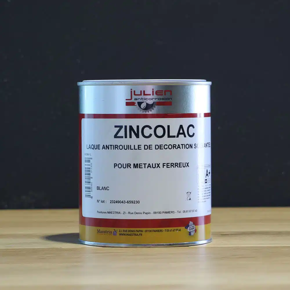 Pot de laque antirouille Maestria Julien Zincolac blanc 1 litre